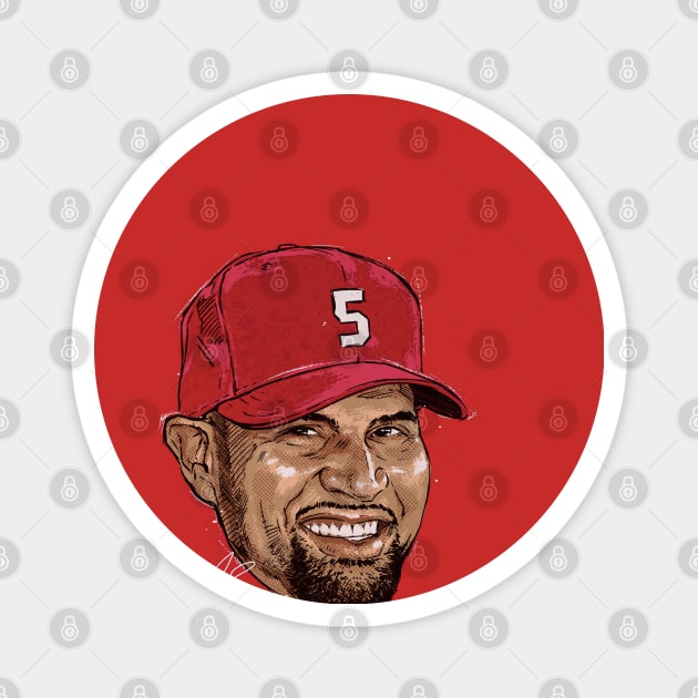 Albert Pujols St. Louis Portrait Magnet by danlintonpro